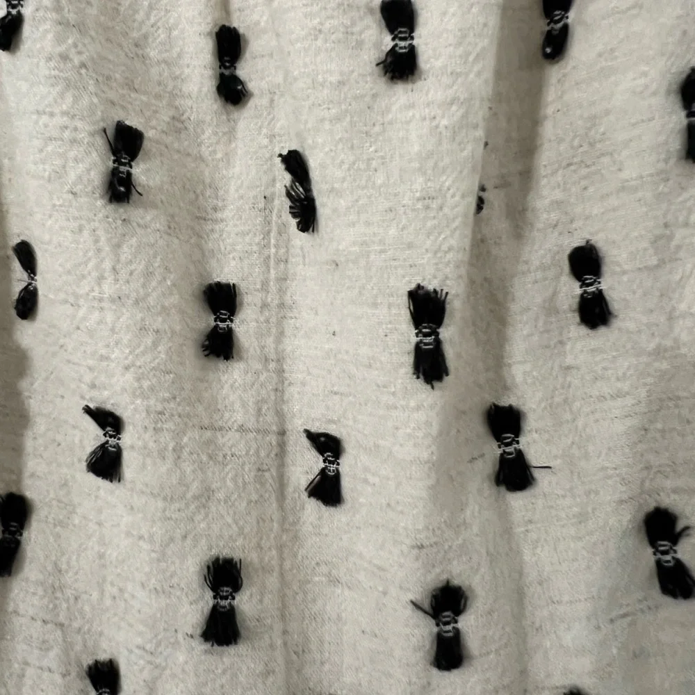 Sim & Sam Elastic Waist Dress. Cream and Black Sz S